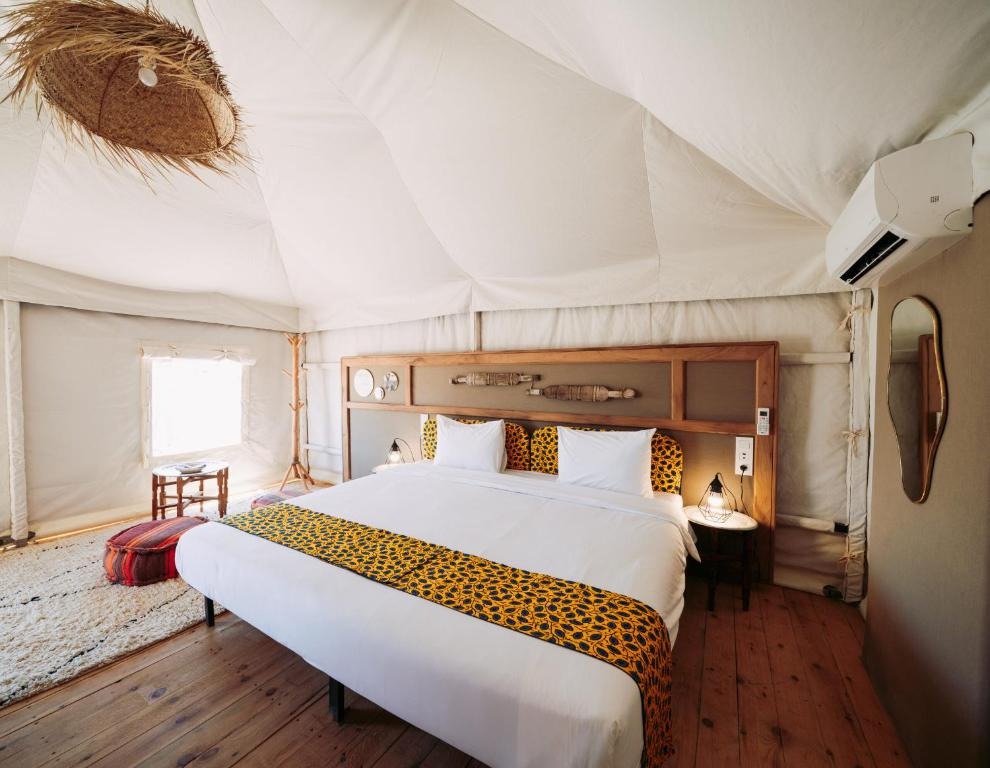 Coucher de soleil sur l'Atlas depuis le camp